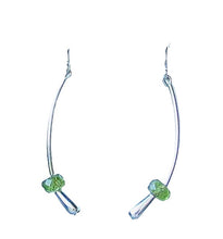 Load image into Gallery viewer, Green Peridot & 925 Sterling Silver Earrings 6487