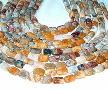 Load image into Gallery viewer, 6 Golden Crazy Lace Agate Focal Rectangle Beads 8974 - PremiumBead Primary Image 1