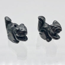Load image into Gallery viewer, Nuts 2 Hand Carved Animal Hematite Squirrel Beads | 21.5x14x10mm | Graphite - PremiumBead Primary Image 1