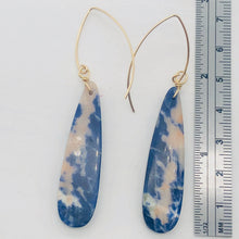 Load image into Gallery viewer, Sodalite 14K Gold Filled Teardrop Earrings | 3" Long | Blue/Pink | 1 Pair |