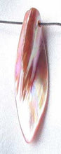 Load image into Gallery viewer, Designer Blade Pink Mussel Shell Pendant Bead 4423E - PremiumBead Alternate Image 2