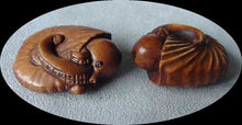 Load image into Gallery viewer, 1 intricate Nautilus & Octopus Boxwood Ojime/Netsuke Bead - PremiumBead Alternate Image 2