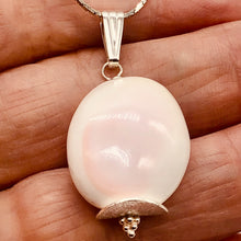 Load image into Gallery viewer, Pink Conch Shell Drop Sterling Silver Pendant | 1 1/2" Long |