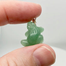 Load image into Gallery viewer, Aventurine Frog Pendant Necklace | Semi Precious Stone Jewelry | 14k Pendant - PremiumBead Alternate Image 10