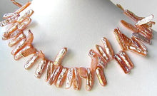 Load image into Gallery viewer, Natural Strand Peach Biwa/Stick Pearls From 24-13mm 107244 - PremiumBead Alternate Image 2