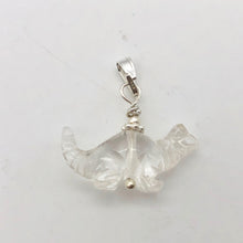 Load image into Gallery viewer, Diplodocus Dinosaur Quartz Sterling Silver Pendant 509259QZS | 25x11.5x7.5mm (Diplodocus), 5.5mm (Bail Opening), 7/8" (Long) | Clear - PremiumBead Alternate Image 11