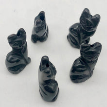 Load image into Gallery viewer, Sitting Carved Cat Hematite Figurine Worry-stone | 21x14x10mm | Black - PremiumBead Alternate Image 3