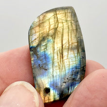 Load image into Gallery viewer, Spectrolite Free Form Pendant Bead | 43x21x8mm | Golden Blue |