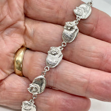 Load image into Gallery viewer, Comfort Kitty Cat 11 Gram Sterling Silver Linked Bracelet | 7Inch |