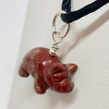 Load image into Gallery viewer, Piggie Brecciated Jasper Pig & Sterling Silver Pendant 509274JPS2 - PremiumBead Alternate Image 2