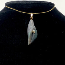 Load image into Gallery viewer, Fancy Jasper Calla Lily 14K Gold Filled Pendant | 1 3/4" Long | Green |