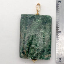 Load image into Gallery viewer, Sparkling Ruby Fuschite 14K Gold Filled Rectangle Pendant | 35x25mm |