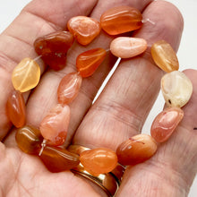 Load image into Gallery viewer, Botswana Nugget Bead Half-Strand | 9x7x6mm to 15x8x4mm | Orange | ~16 Bds | - PremiumBead Primary Image 1
