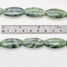 Load image into Gallery viewer, Translucent Flat Squared Oval Nephrite Jade Bead 8" Strand | 18x14x5mm| 7 Beads|
