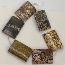 Load image into Gallery viewer, Exotic Tiger Jasper 35x25x5mm Rectangular Pendant Bead 8" Strand | 6 Beads |