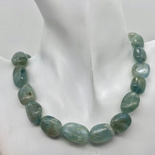 Load image into Gallery viewer, Natural Aquamarine Pebble Bead 8" Strand | 11 Beads | 25x15x11-15.5x13x7mm | - PremiumBead Alternate Image 5
