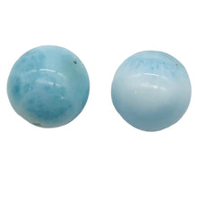 Load image into Gallery viewer, Natural Untreated Larimar Round Focal Beads | 13mm | Blue | 2 Bead(s)