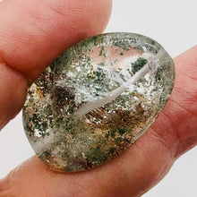Load image into Gallery viewer, Lodalite Quartz Oval Pendant Figurine Bead | Clear Included|1 Bead| 32x22x13 mm|