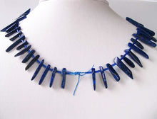 Load image into Gallery viewer, Intense 12x2x3mm to 25x3x4mm Lapis Designer Bead Strand 105060E - PremiumBead Alternate Image 2