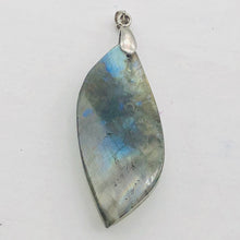 Load image into Gallery viewer, Labradorite Sterling Silver Natural | 1 1/2" Long | Blue | 1 Pendant |