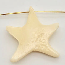 Load image into Gallery viewer, Starfish Carved Waterbuffalo Bone 27x24x5mm Bead 10646 | 27x24x5mm | Bone - PremiumBead Alternate Image 2