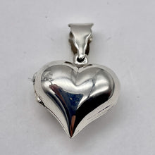 Load image into Gallery viewer, Sterling Silver Puffy Heart Photo Pendant | 1" Long | Silver | 1 Pendant |