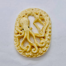 Load image into Gallery viewer, Capt Nemo Carved Octopus Waterbuffalo Bone Bead | 48x34x5mm |