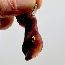 Load image into Gallery viewer, Fancy Jasper Calla Lily 14K Gold Filled Flower Pendant |1 3/4" Long | Red |