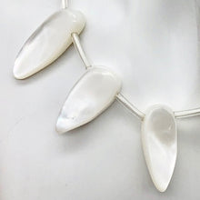 Load image into Gallery viewer, Mother of Pearl Pendant Beads |28x12x5-35x16x4.5mm | White | Pendant | 2 bds | | 28x12x5-35x16x4.5mm | White |  Bead(s) - PremiumBead Alternate Image 7