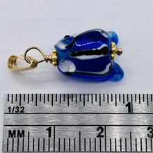 Load image into Gallery viewer, Lampwork Frog 14K Gold Filled Frog | 1" Long | Navy Blue | 1 Pendant |
