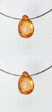 Load image into Gallery viewer, 1 Golden Orange Sapphire Faceted Briolette Bead 6088 - PremiumBead Alternate Image 2