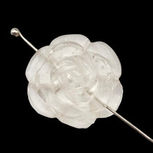 Load image into Gallery viewer, Quartz Carved Rose Worry-Stone Figurine