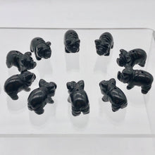 Load image into Gallery viewer, Carved Obsidian Pig Semi Precious Gemstone Bead Figurine! - PremiumBead Alternate Image 3