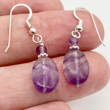 Load image into Gallery viewer, Enchanting Fluorite 15x10mm Bead Dangle Silver Earrings! | 1 3/8" Long |