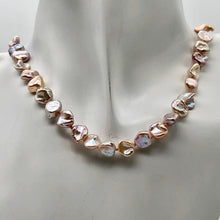 Load image into Gallery viewer, Ballerina Pink Rose Petal Keishi 18" Pearl Necklace with 14k gf pearl clasp.