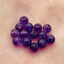 Load image into Gallery viewer, 14 Natural 4mm Amethyst Round Beads 009390