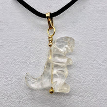 Load image into Gallery viewer, Quartz Dinosaur Tyrannosaurus Rex 14Kgf Pendant | 21x18.5x8mm, 1.5" (Long) | - PremiumBead Primary Image 1