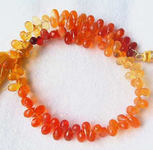 Load image into Gallery viewer, 45.5cts Untreated 7-5mm Mexican Fire Opal 9 inch Briolette Bead Strand 108760 - PremiumBead Alternate Image 2