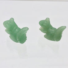 Load image into Gallery viewer, Nuts 2 Hand Carved Animal Aventurine Squirrel Beads | 21.5x15.5x9mm | Green - PremiumBead Alternate Image 3