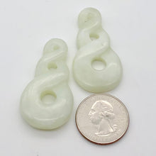 Load image into Gallery viewer, Hand Carved Serpentine Infinity Pendant with Simple Black Cord 10821P - PremiumBead Alternate Image 4