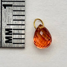 Load image into Gallery viewer, Fiery Orange Sapphire 18K Briolette Bead Pendant | 5x4mm | .7 ct |