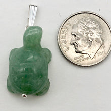 Load image into Gallery viewer, Aventurine Turtle Pendant Necklace | Semi Precious Stone Jewelry|Silver Pendant
