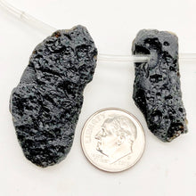 Load image into Gallery viewer, Tektite Natural Pendant Bead Strand | 40x20 to 21x13mm |16 Beads |
