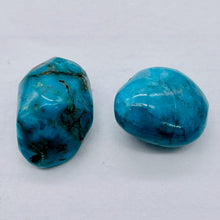 Load image into Gallery viewer, Captivating Two Natural Turquoise Focal Bead | 18x17x6-17x11x8mm | 2 Beads |