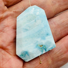 Load image into Gallery viewer, 96cts Druzy Natural Hemimorphite Pendant Bead | Blue | 36x28x10mm | 1 Bead |