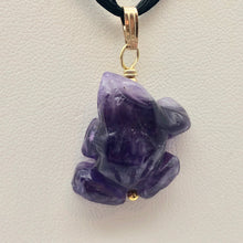 Load image into Gallery viewer, Amethyst Frog Pendant Necklace | Semi Precious Stone Jewelry | 14k Pendant - PremiumBead Alternate Image 5