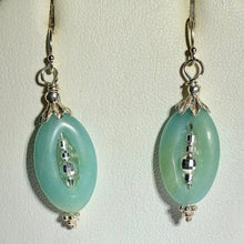 Load image into Gallery viewer, Amazonite Picture-Frame and Sterling Earrings 309368DA - PremiumBead Alternate Image 2