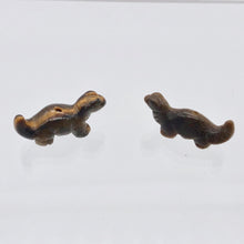 Load image into Gallery viewer, Dinosaur 2 Carved Tiger's Eye Diplodocus Beads | 25x11.5x7.5mm | Golden - PremiumBead Primary Image 1