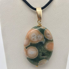 Load image into Gallery viewer, Ocean Jasper 32x25mm Oval and 14K gold-filled Pendant 510561B - PremiumBead Alternate Image 3