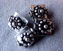 Load image into Gallery viewer, Unique 2 Hand Made Square Flower 3.2 Grams Solid Silver Beads 004013 - PremiumBead Primary Image 1